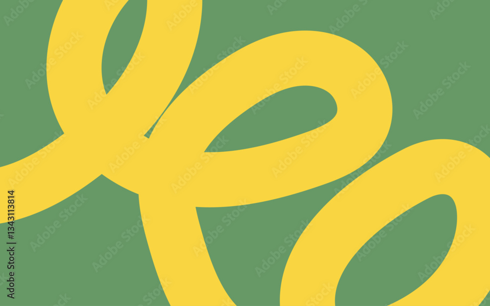 Abstract summer background. Bright yellow hand drawn lines on green background. Horizontal banner for advertising. Modern minimalist design template for sales. Vector illustration. Abstract summer background. Bright yellow hand drawn lines on green background. Horizontal banner for advertising. Modern minimalist design template for sales. Vector illustration.