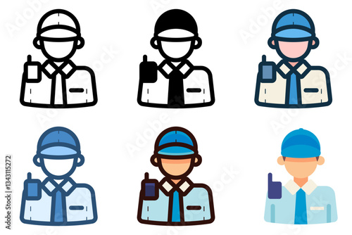 security guard icon vector illustration