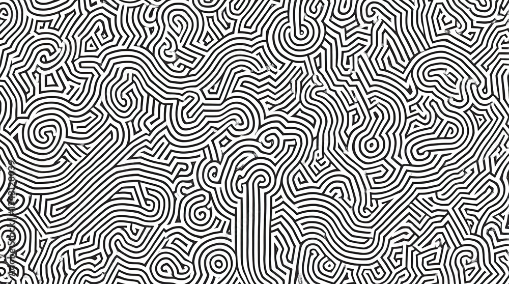 Obraz premium A dynamic abstract background with fluid hand-drawn lines, creating an expressive and contemporary design with artistic flair.