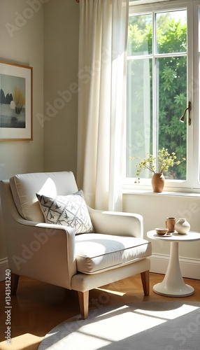 living room with a window
