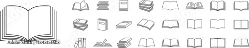 book icon set vector illustration. 