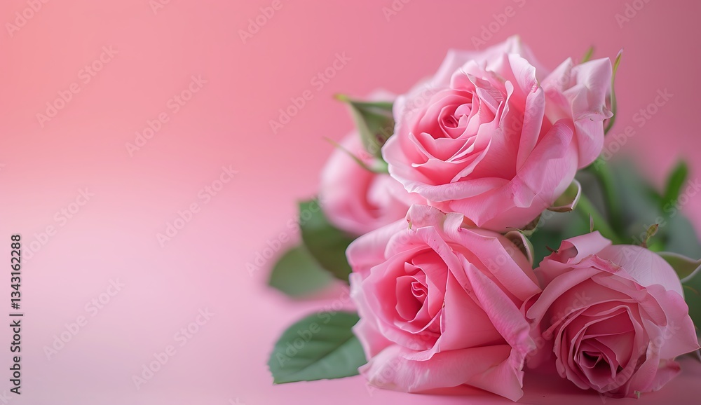 Pink roses on a pink background, close-up. A pink rose bouquet on a white background. Pink background, pink color. Pink roses on a pink background, close-up. A pink rose bouquet on a white background. Pink background, pink color.