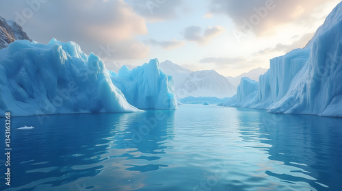 Wallpaper Mural Majestic Iceberg Lagoon - Serene Arctic Landscape Torontodigital.ca