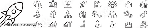 Business Start up icon set vector illustration 