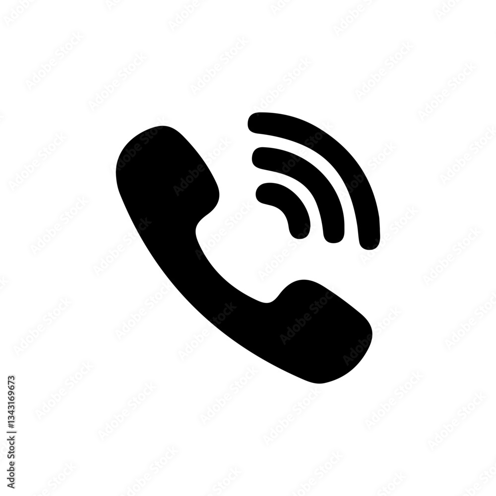 black phone icon, calling icon black phone icon, calling icon