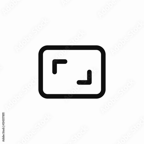 full screen expand window icon vector sign