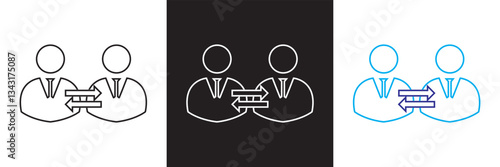 High employee turnover icon .  Vector illustration. isolated on white and black background. EPS 10