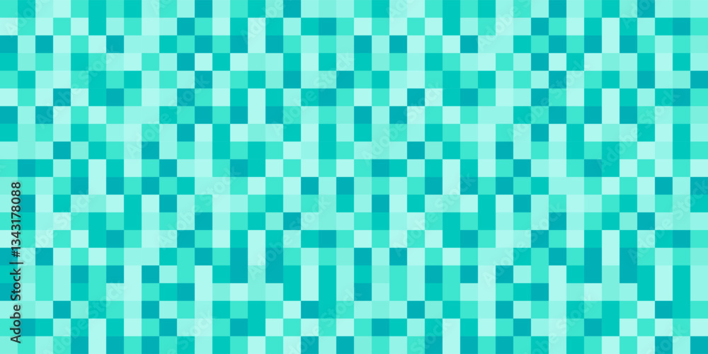 Fototapeta premium Pixel art swimming pool blue 8-bit mosaic tiles and water texture