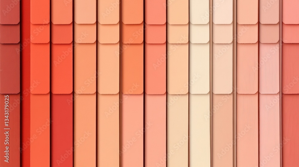 Fototapeta premium Seamless Gradient Color Palette in Warm Peach and Coral Tones