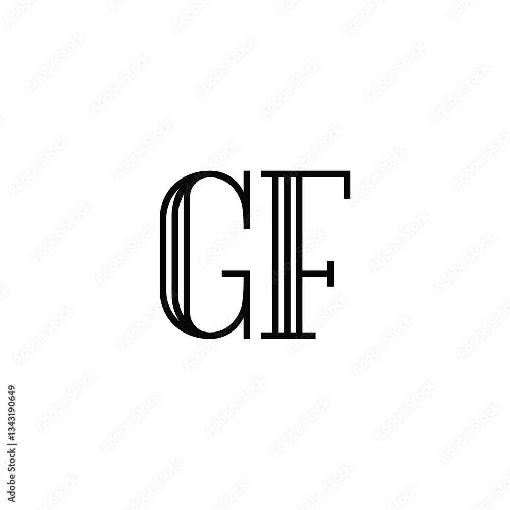 GF monogram logo design letter text name symbol monochrome logotype alphabet character simple logo GF monogram logo design letter text name symbol monochrome logotype alphabet character simple logo