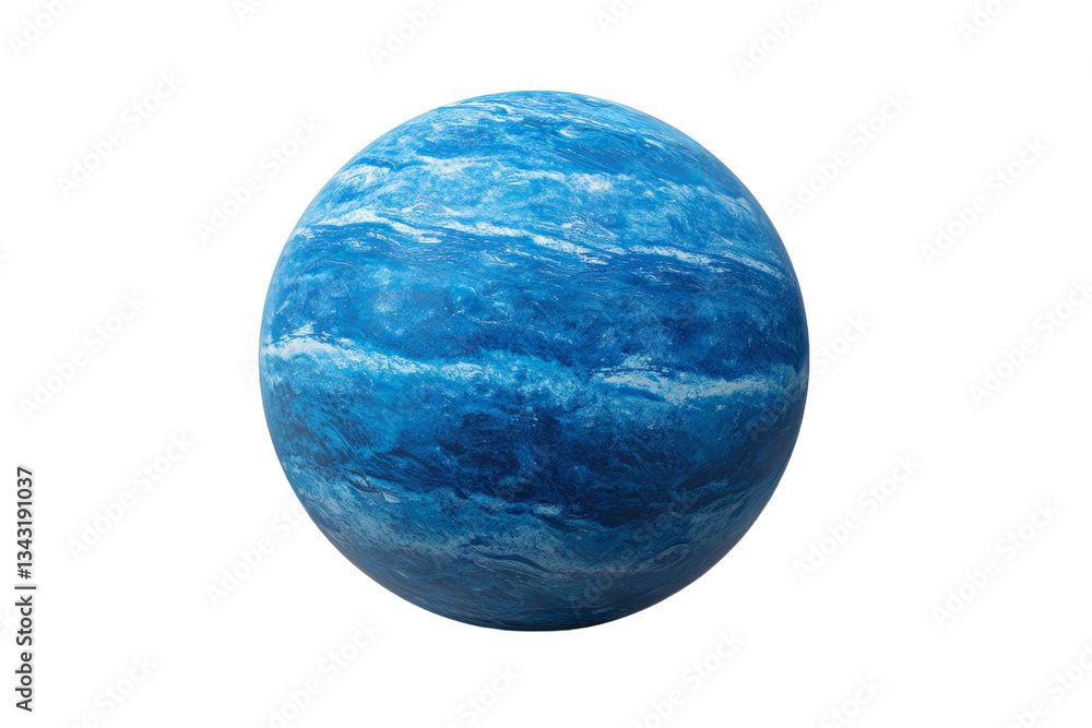 Blue planet with a blue ocean, isolated Blue planet with a blue ocean, isolated