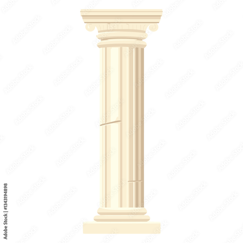 Classic greek pillar architecture illustration column vector Classic greek pillar architecture illustration column vector