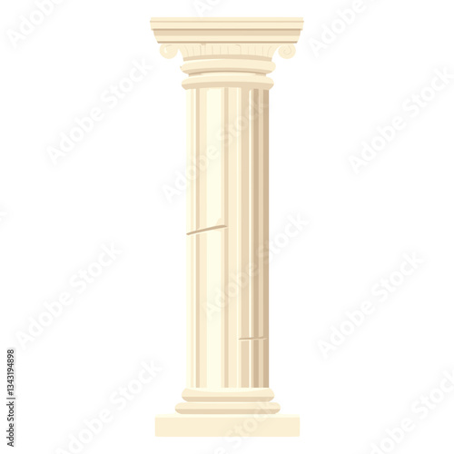 Classic greek pillar architecture illustration column vector