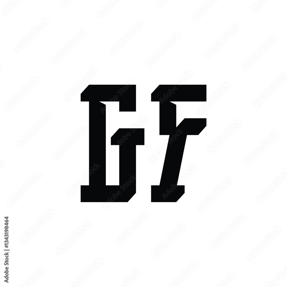 GF monogram logo design letter text name symbol monochrome logotype alphabet character simple logo GF monogram logo design letter text name symbol monochrome logotype alphabet character simple logo