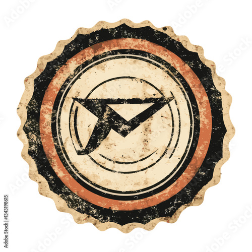 Retro stamp style ammunition weaponry vector