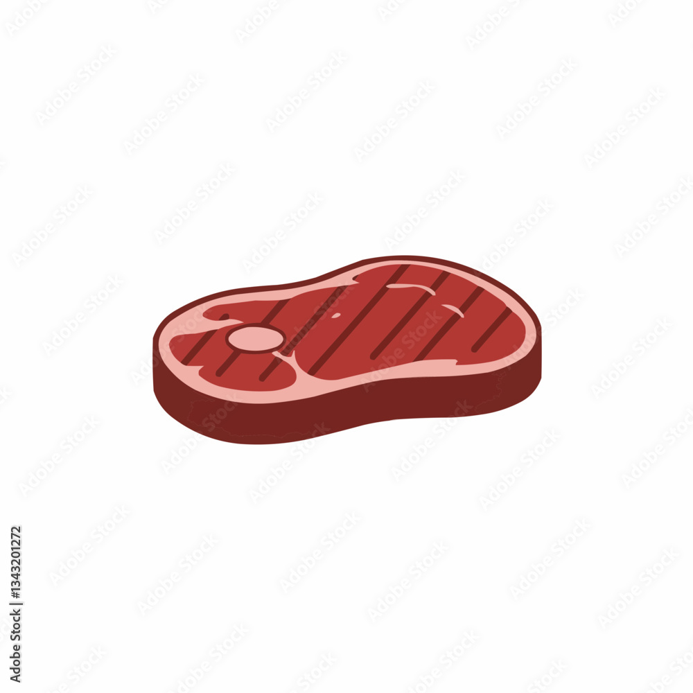 Freshly cut steak on a clean surface ready for grilling or cooking Freshly cut steak on a clean surface ready for grilling or cooking