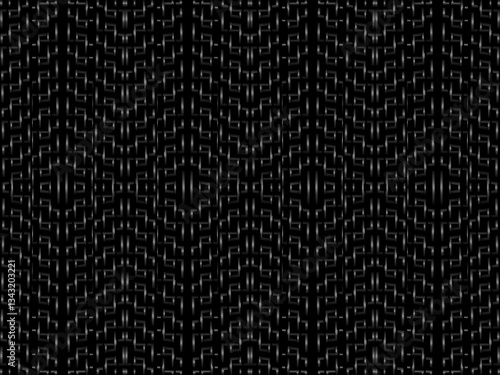 Black metal texture steel background. Perforated metal sheet. Black carbon fiber texture.