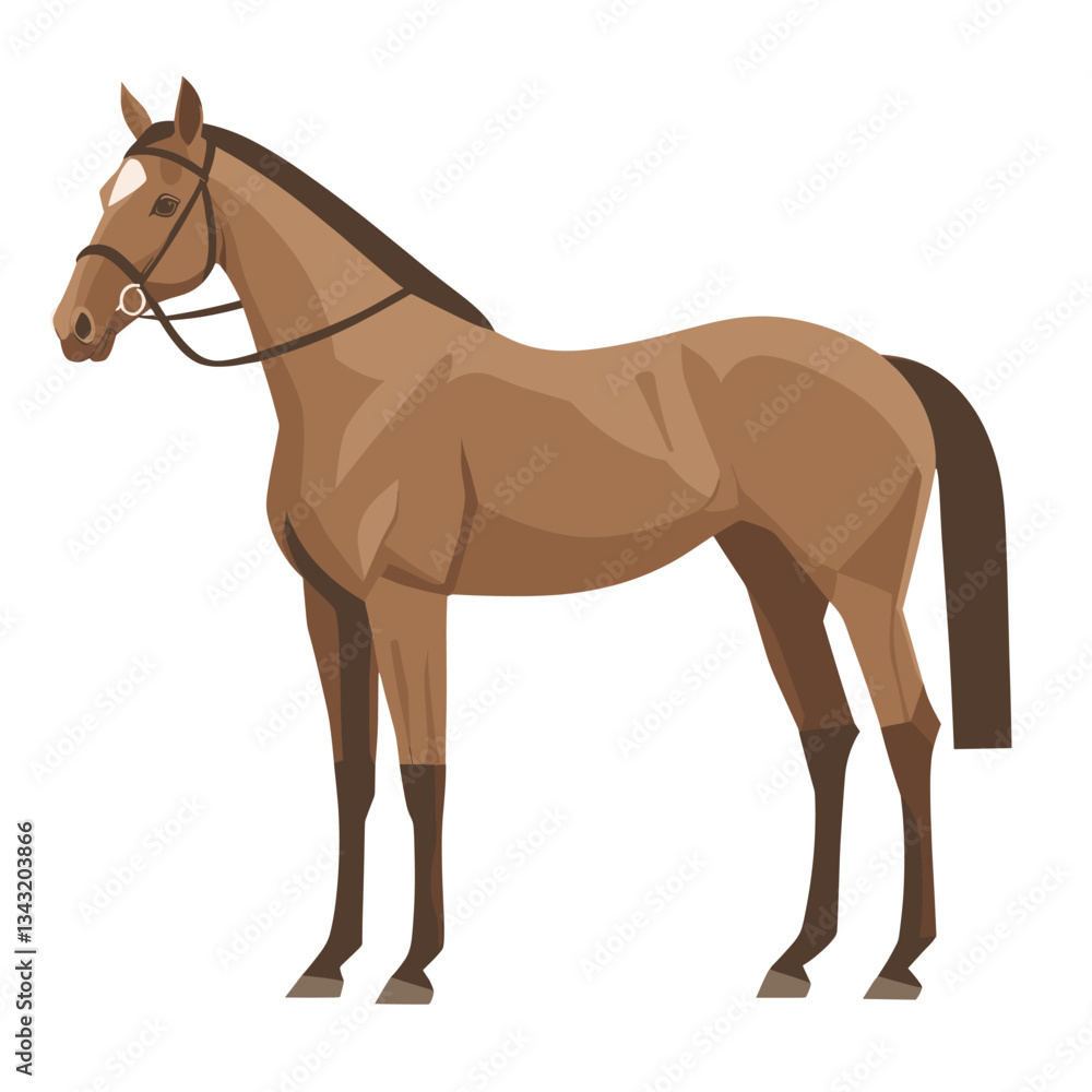 Naklejka premium Horse illustration animal vector vector
