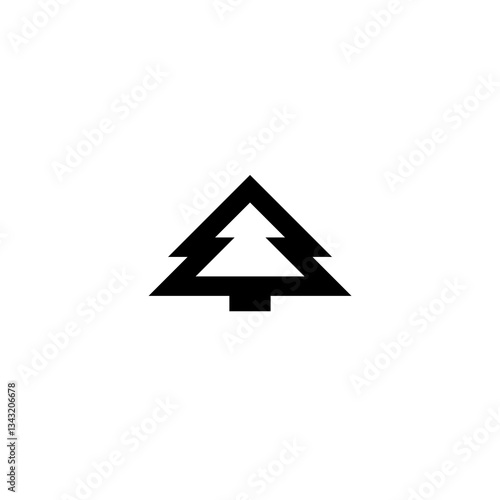 Pine Tree Logo Template. Universal creative premium symbol. Vector illustration. Creative Minimal design template. simple pine tree line logo