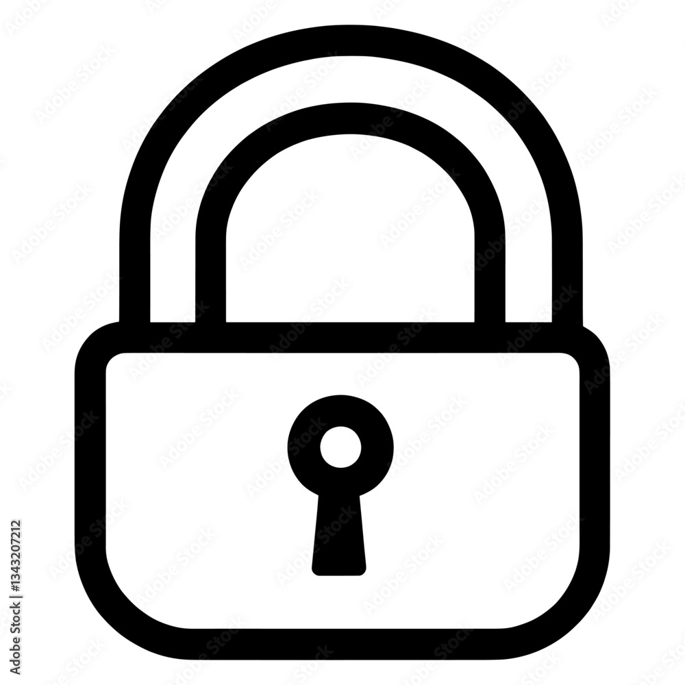Unlock sign icon black white illustration vector Unlock sign icon black white illustration vector