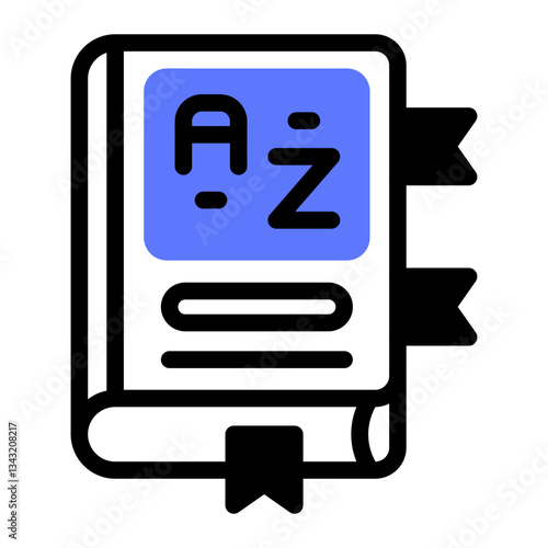 This Vocabulary icon is suitable for School, Education, Edutainment, etc