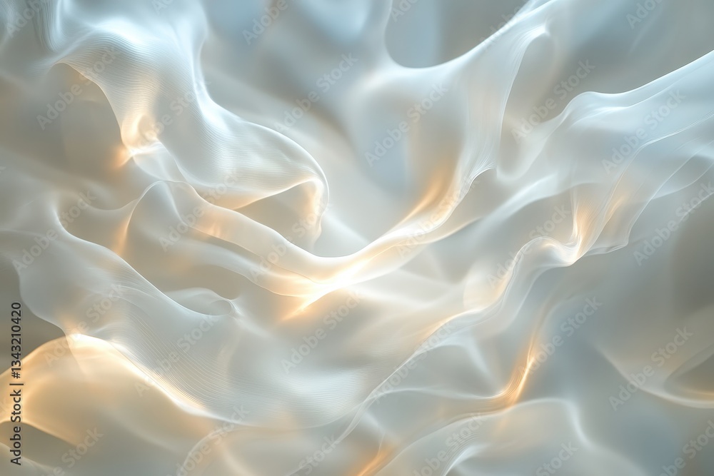 Obraz premium Abstract Smooth Gelatinous Patterns Flowing Gracefully in a Dreamy Color Palette