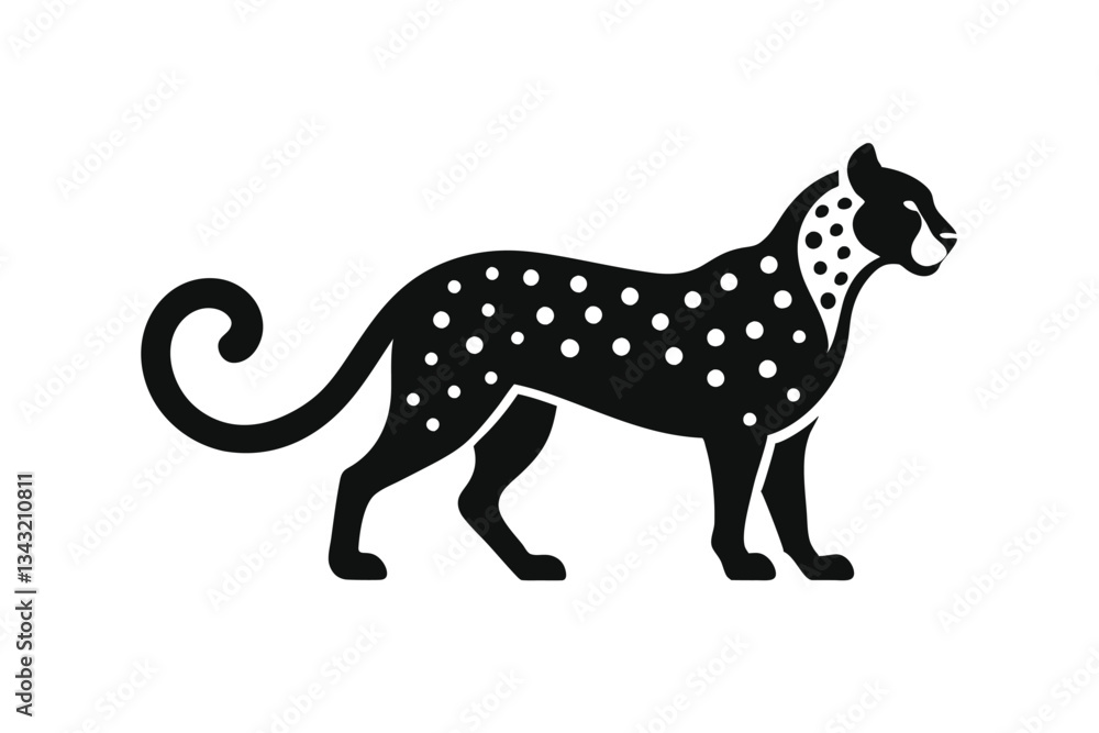 Obraz premium black horse vector illustration