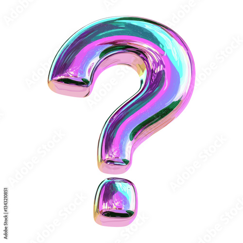 A green question mark illustration vibrant texture vector