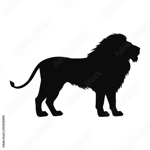 Lion silhouette illustration wildlife vector