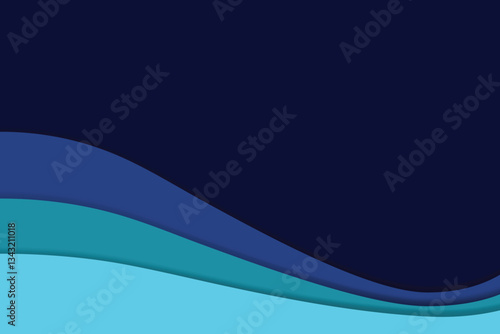 Abstract layered color waves