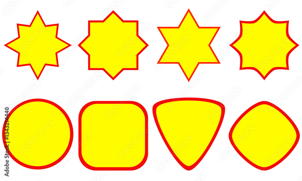 Price sticker set, Sale or discount sticker set, Special offer price tag set, Promotional badge, Shopping labels. flat vector illustration design. Price sticker set, Sale or discount sticker set, Special offer price tag set, Promotional badge, Shopping labels. flat vector illustration design.