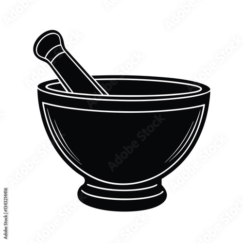 mortar with pestle