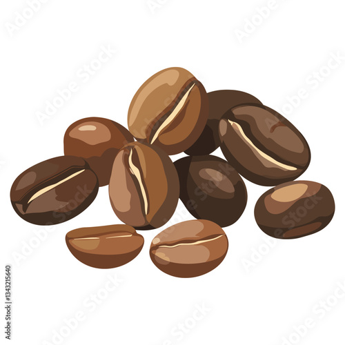 Coffee beans illustration art vegetable vector