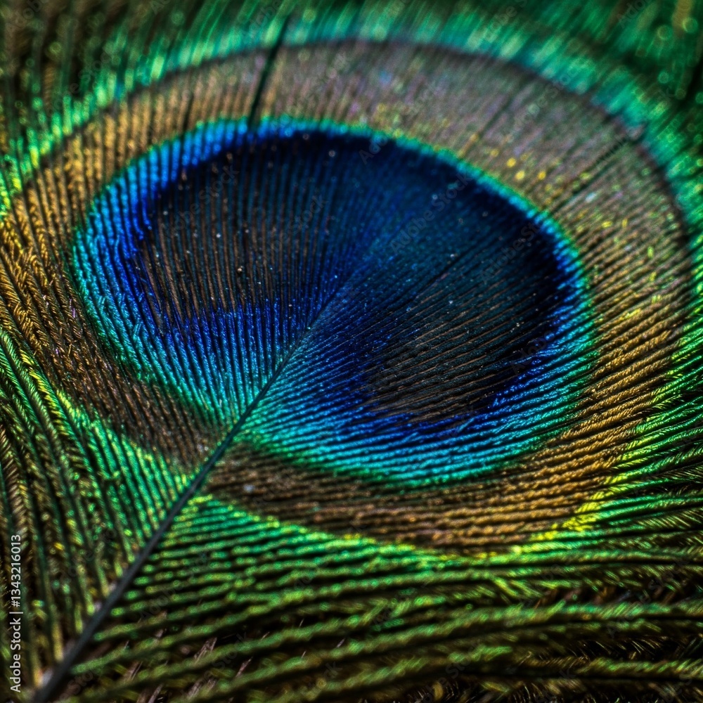Fototapeta premium peacock feather close up