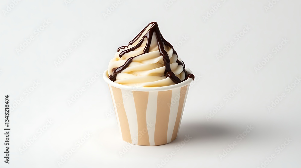 Rich and Creamy Belgian Vanilla Ice Cream in a Small Cup Rich and Creamy Belgian Vanilla Ice Cream in a Small Cup