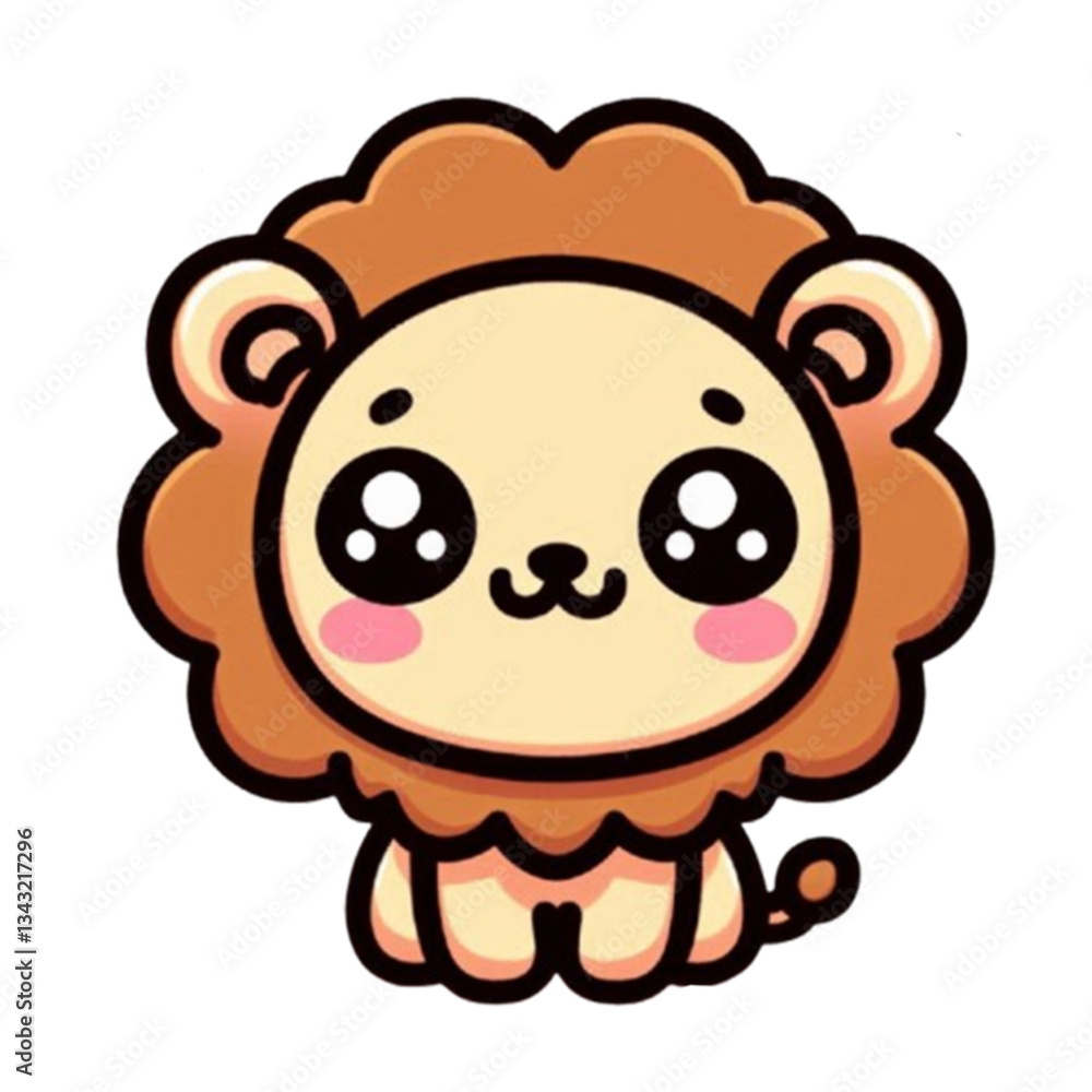 Cute Lion Cub with Playful Mood Looking Curious against Transparent Background Cute Lion Cub with Playful Mood Looking Curious against Transparent Background