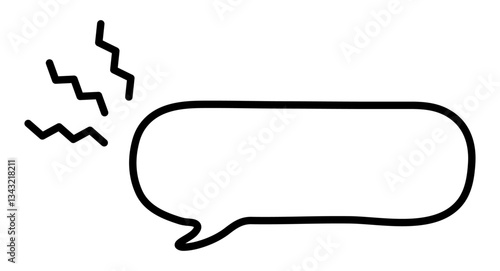 イライラしている様子を表した線と吹き出しのイラスト