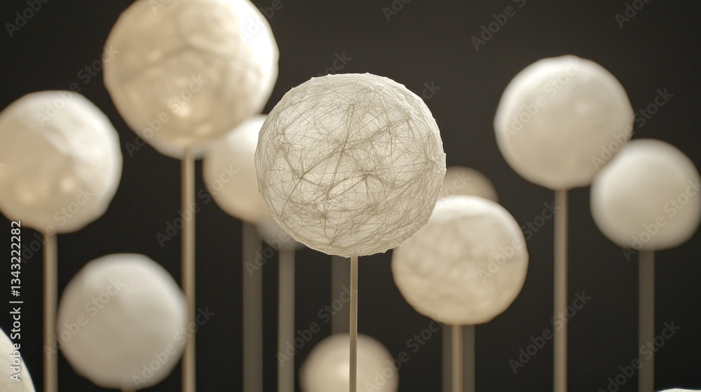 abstract illustration of spheres emulating freely abstract illustration of spheres emulating freely