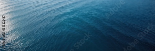 Serene azure ocean expanse, tranquil water surface, aerial view, fluid texture, pure nature backdrop