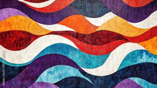 Abstracto diseño de ondas coloridas