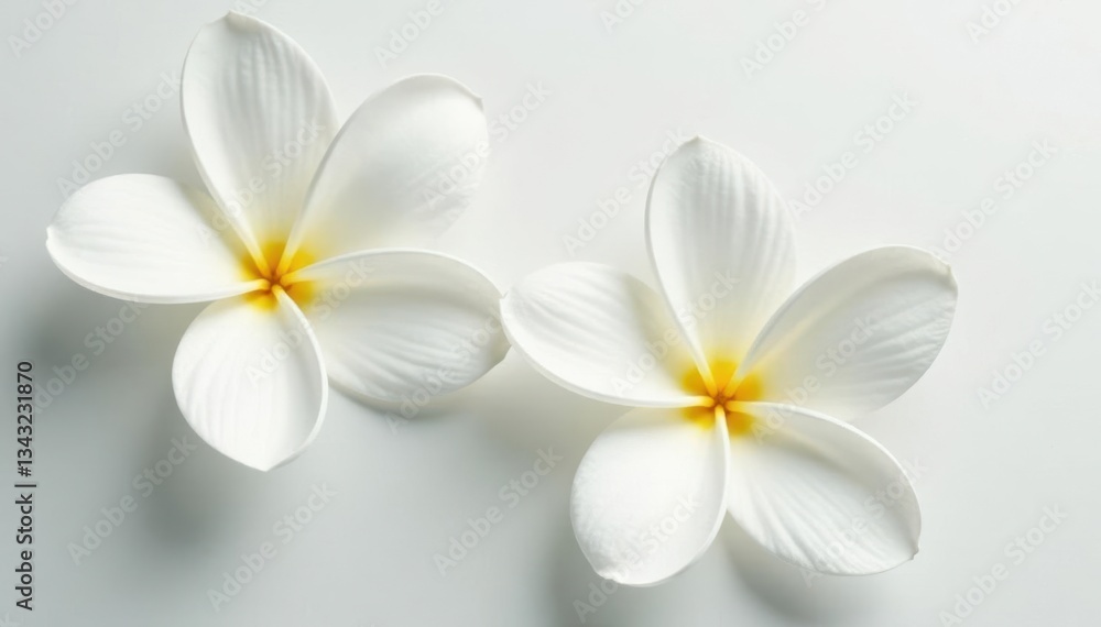 Close-up of pristine white petals on a minimalist background, wellness, delicate Close-up of pristine white petals on a minimalist background, wellness, delicate