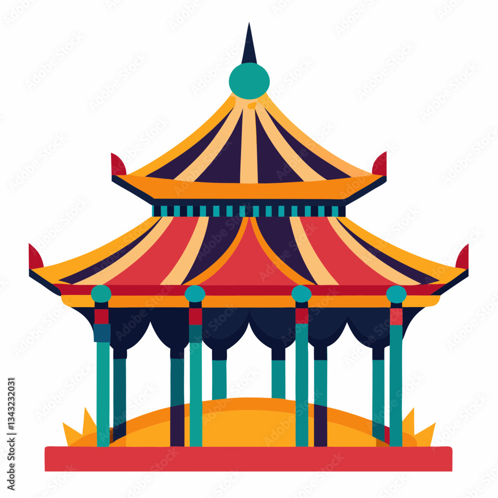 cultural pavilion with bold artistic forms cultural pavilion with bold artistic forms