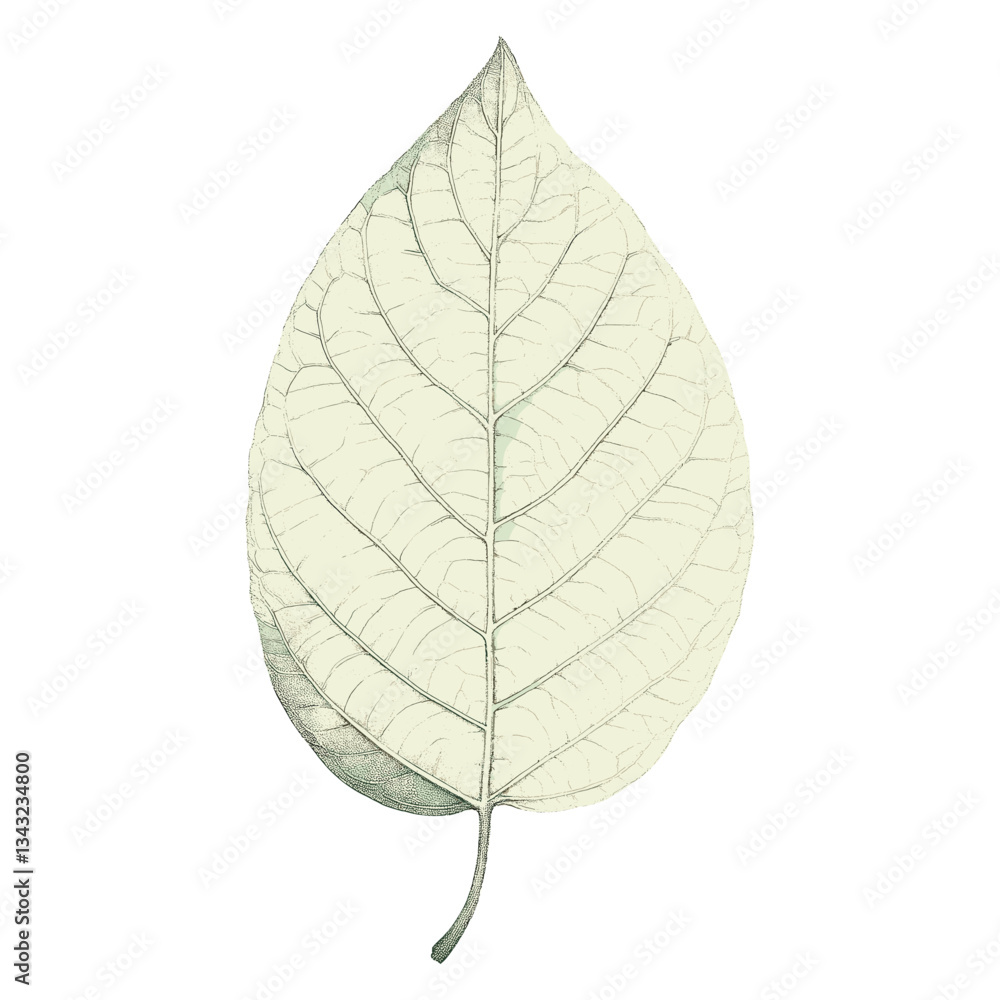 Obraz premium Tropical green leaf illustration plant art vector