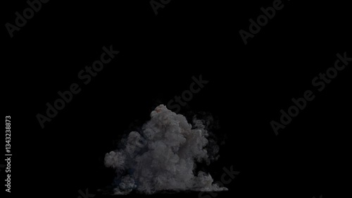 Three impressive scenes of bomb explosions, special explosion effects