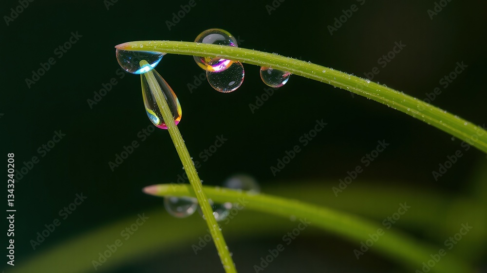 drops of dew on a leaf drops of dew on a leaf