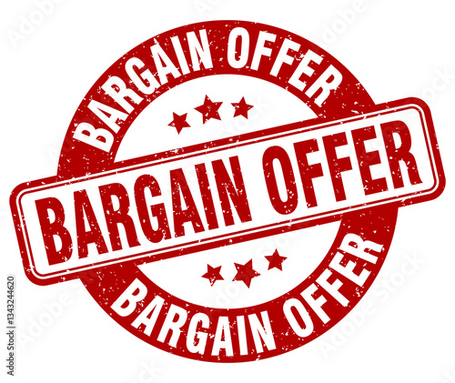bargain offer stamp. bargain offer label. round grunge sign