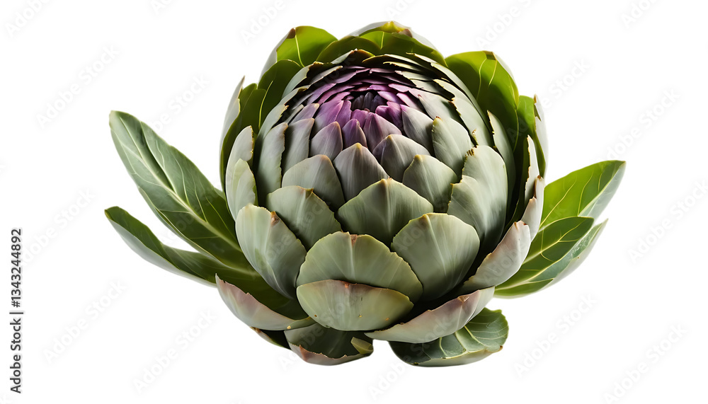 Fototapeta premium A ripe artichoke, ready to be prepared in your next healthy recipe