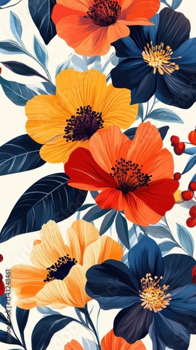 Fondo de flores coloridas