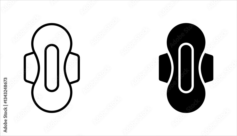 Sanitary pad icon set. Woman sanitary napkin. vector illustration on white background Sanitary pad icon set. Woman sanitary napkin. vector illustration on white background