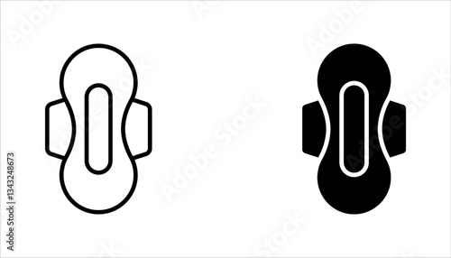 Sanitary pad icon set. Woman sanitary napkin. vector illustration on white background